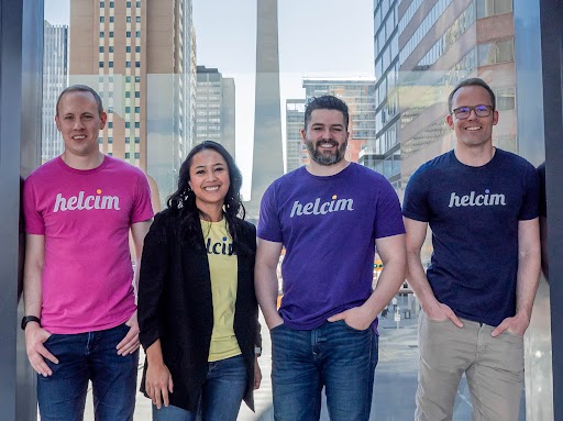 Helcim Executive team pose for photo (From left to right Brett Popkey, Marjorie Junio-Read, Nic Beique, Rob Park)