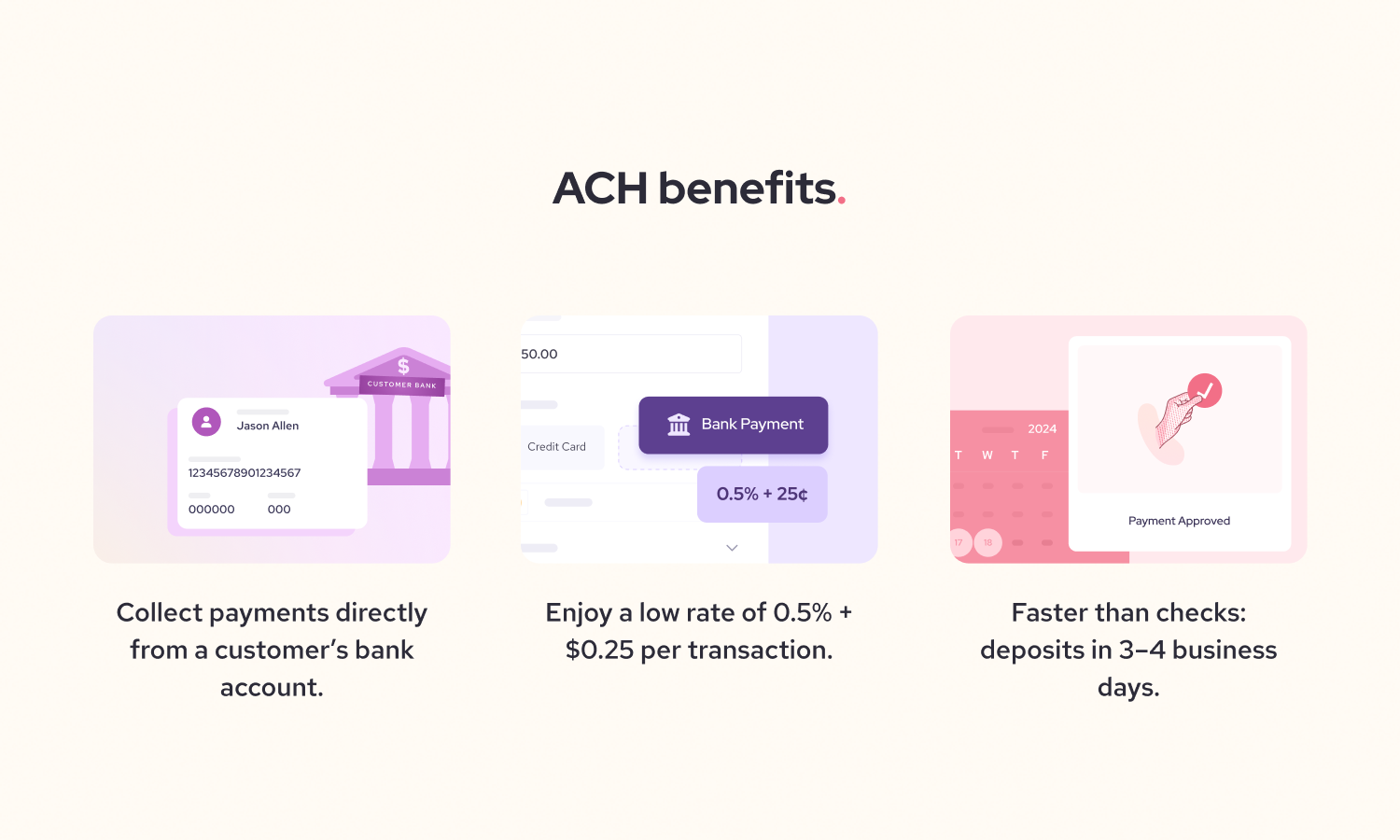 ACh transfer benefits