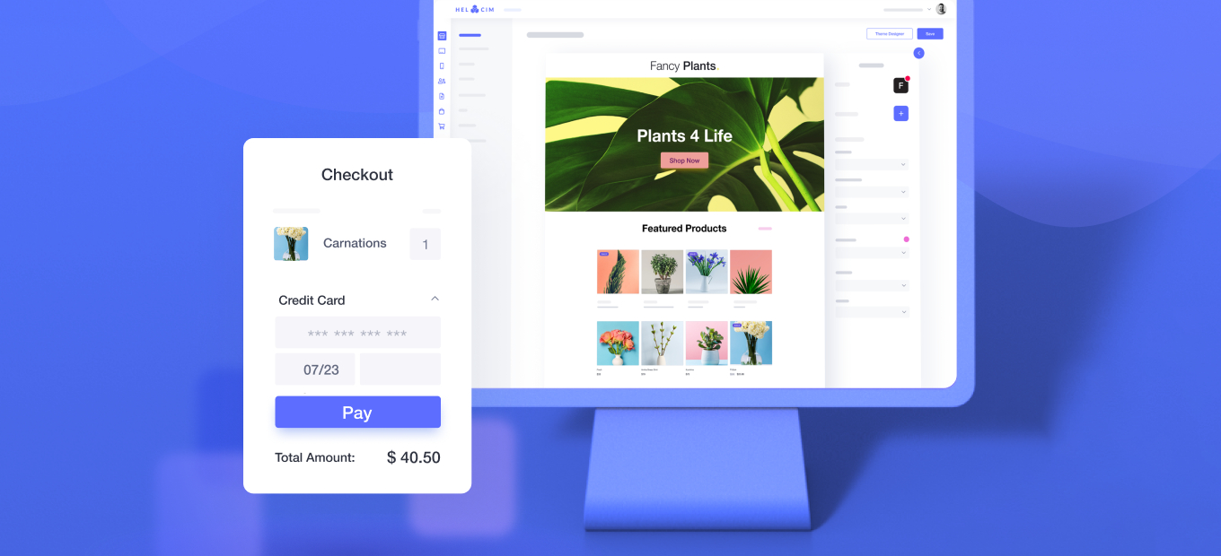 an online store shown on a laptop screen