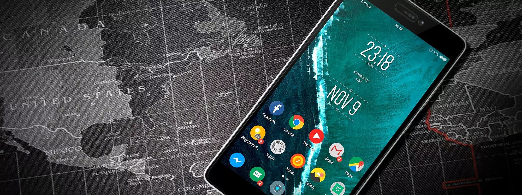 an android phone with google pay application on