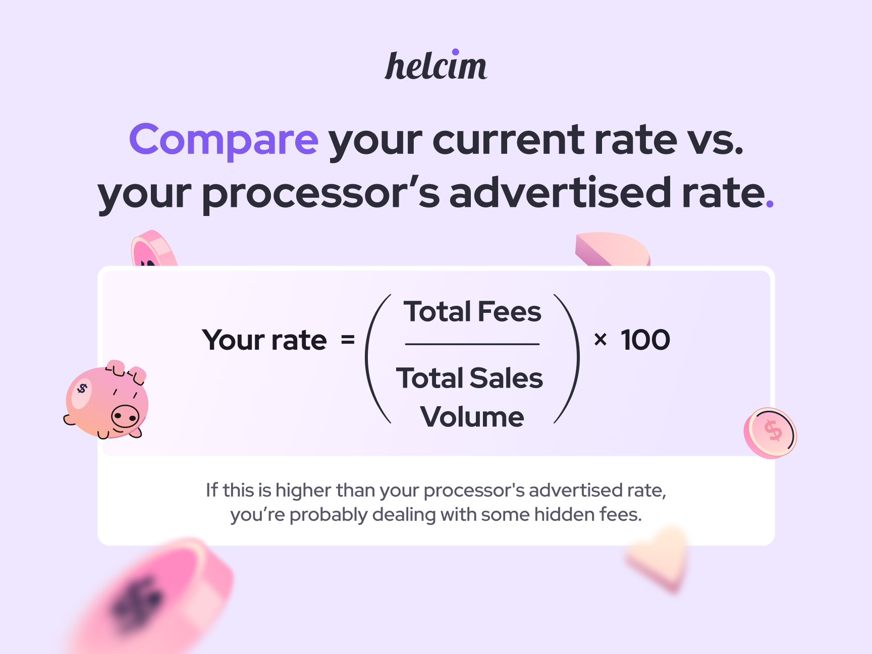 How to calculate effective payment processing rate based on merchant statement