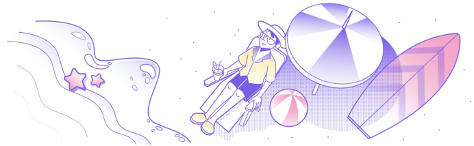 A person laying down on a sandy beach relaxing