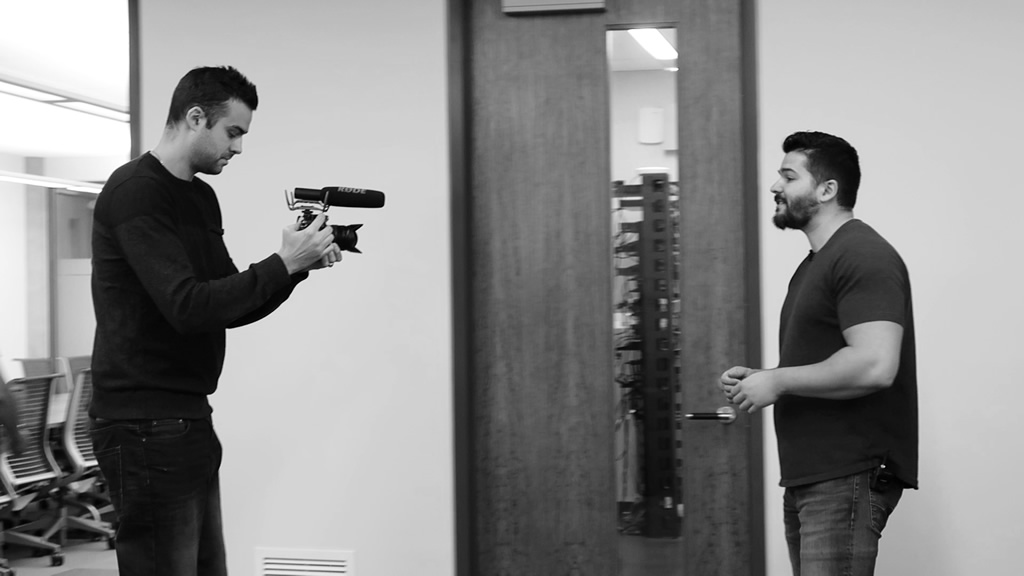 Jeff and Nic filming another vlog