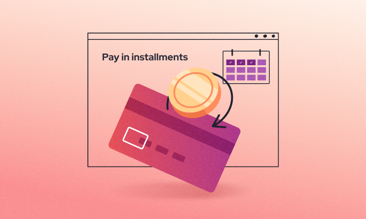 graphic of a credit card payment with a calendar on the side