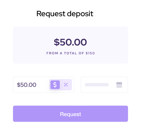 Invoice hero request deposit