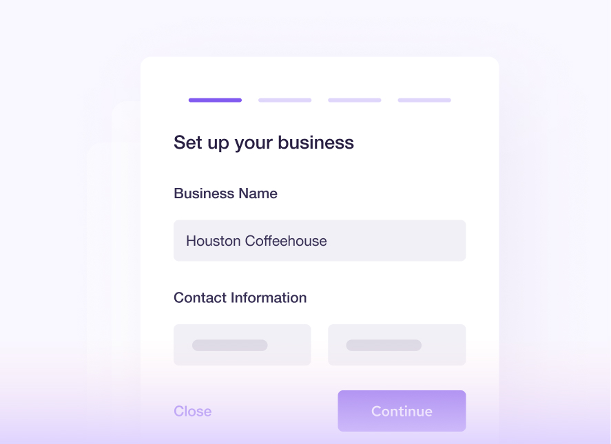 Set up your business information inside an online store builder