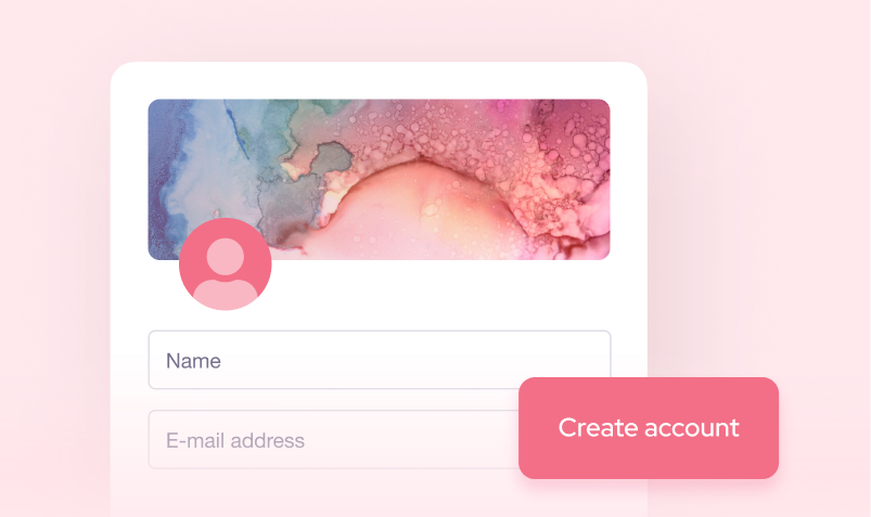 Allowing customers to create their account