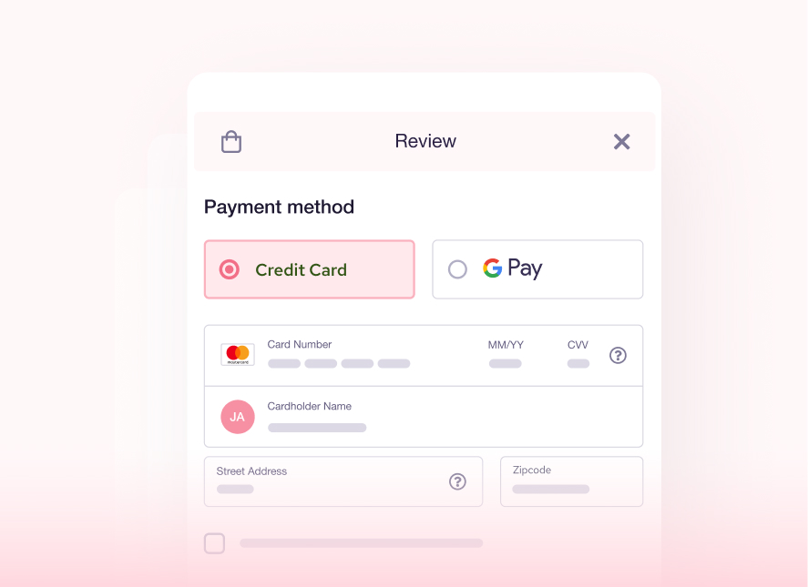 Add payment methods to your web store's checkout page