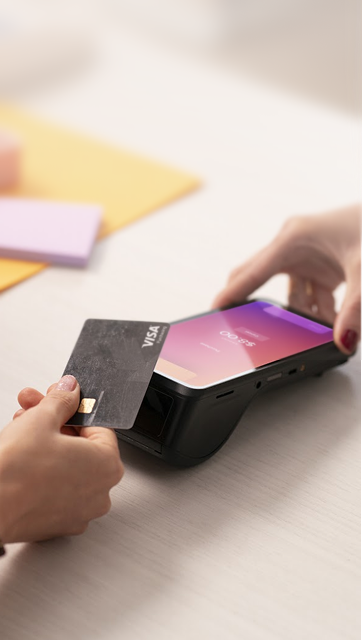 Purple Card Reader Flatlay